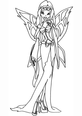 Winx Club Morgana Coloring Page